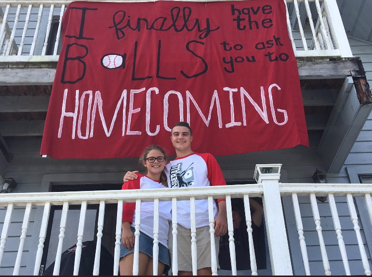 I finally have the balls to ask you to Homecoming, Hunter Kniskern,12, and Cortney Mort, 12
