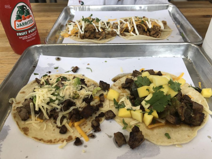 The Austintine (left) and the Augari (right) tacos, from Capital Tacos