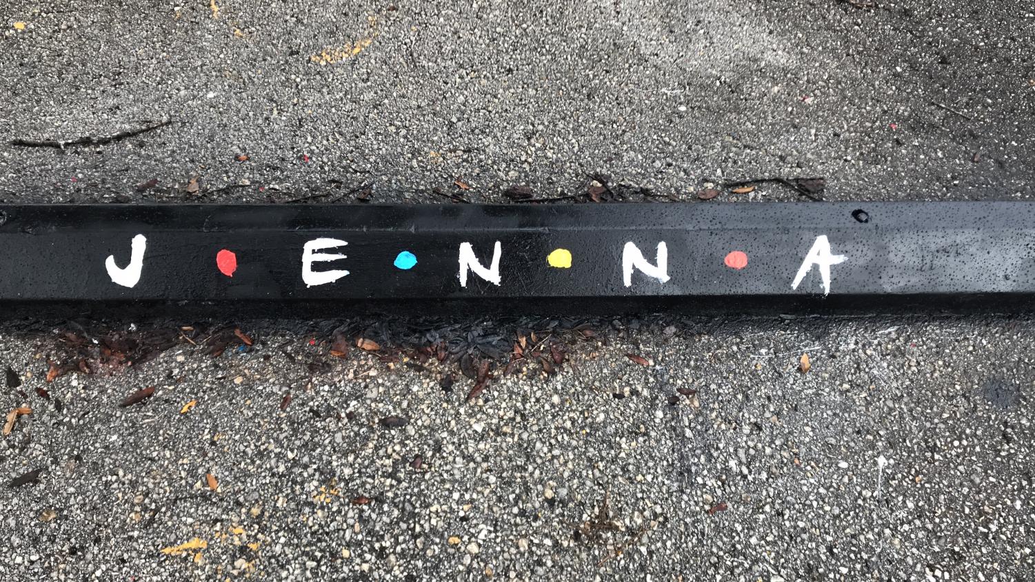 FRIENDS TRIBUTE Jenna Morley decided to paint her parking spot as a tribute to her favorite TV show, Friends.