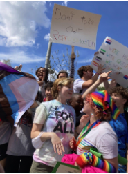 Protest on LGBTQ rights, led by students on Campus