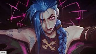 Image of one of the main characters "Jinx" in the show Arcane.