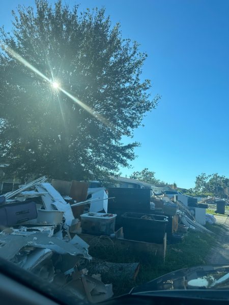 Debris of a house in St. Petersburg